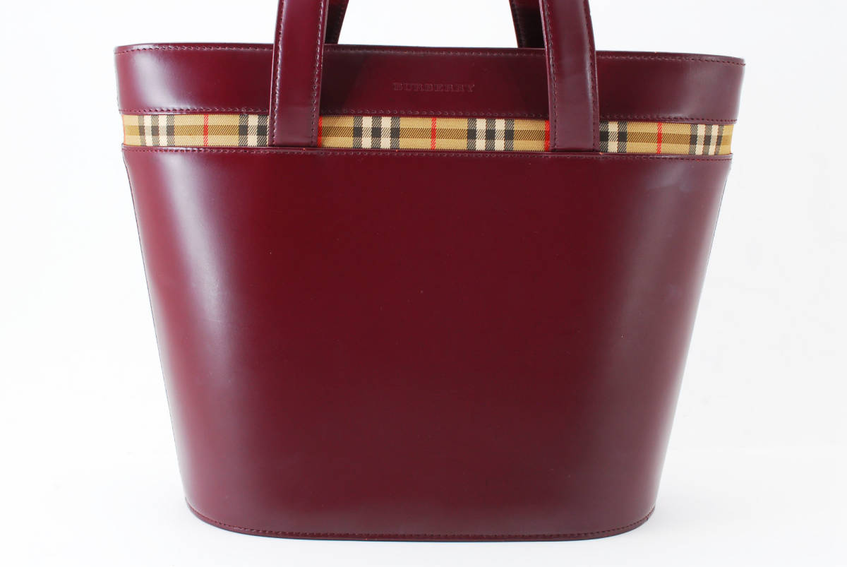 SALE，品質保証 1円 BURBERRY バーバリー ノバチェック レザー