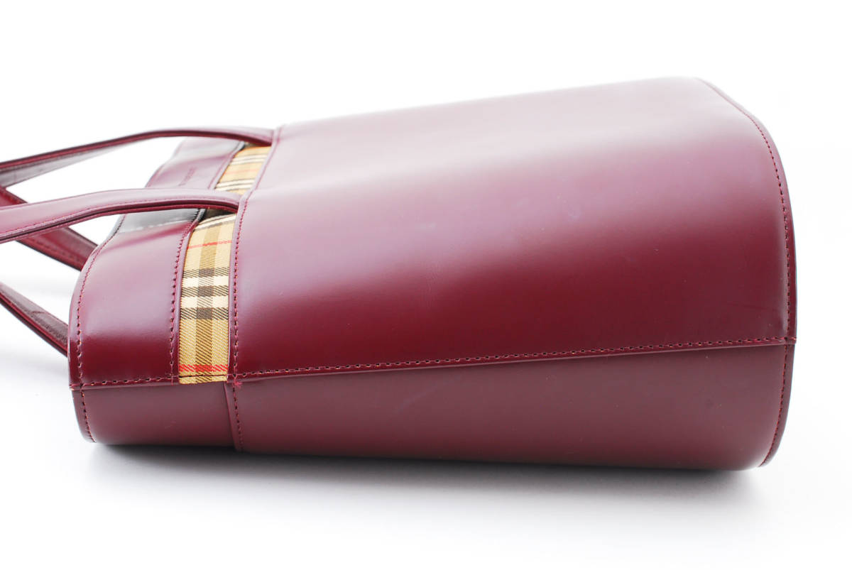 SALE，品質保証 1円 BURBERRY バーバリー ノバチェック レザー