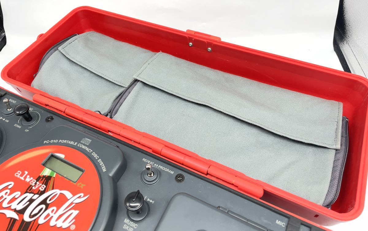 TEAC Coca Cola コカコーラ CD ラジカセ PC-D10 ショルダーベルト 取説
