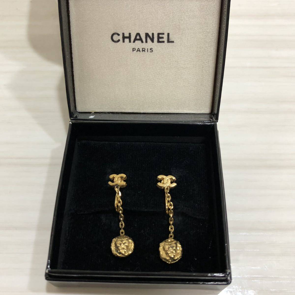 ライオン ヴィンテージ イヤリング CHANEL シャネル ココマーク 希少 