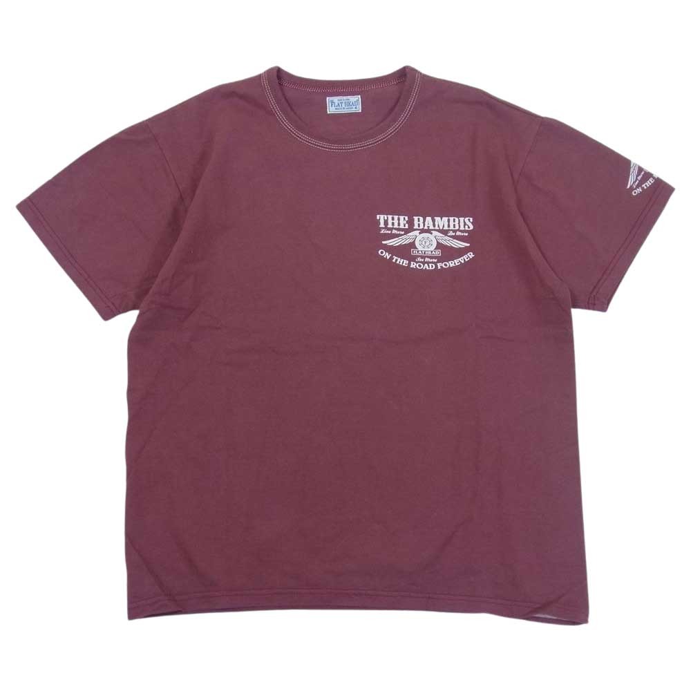人気定番，得価 THE FLAT HEAD ザフラットヘッド FN-THC-022 3本針 1本外 THC 半袖 Tシャツ エンジ系 40(トップス)｜売買されたオークション情報、yahooの商品情報をアーカイブ公開 - オークファン トップス