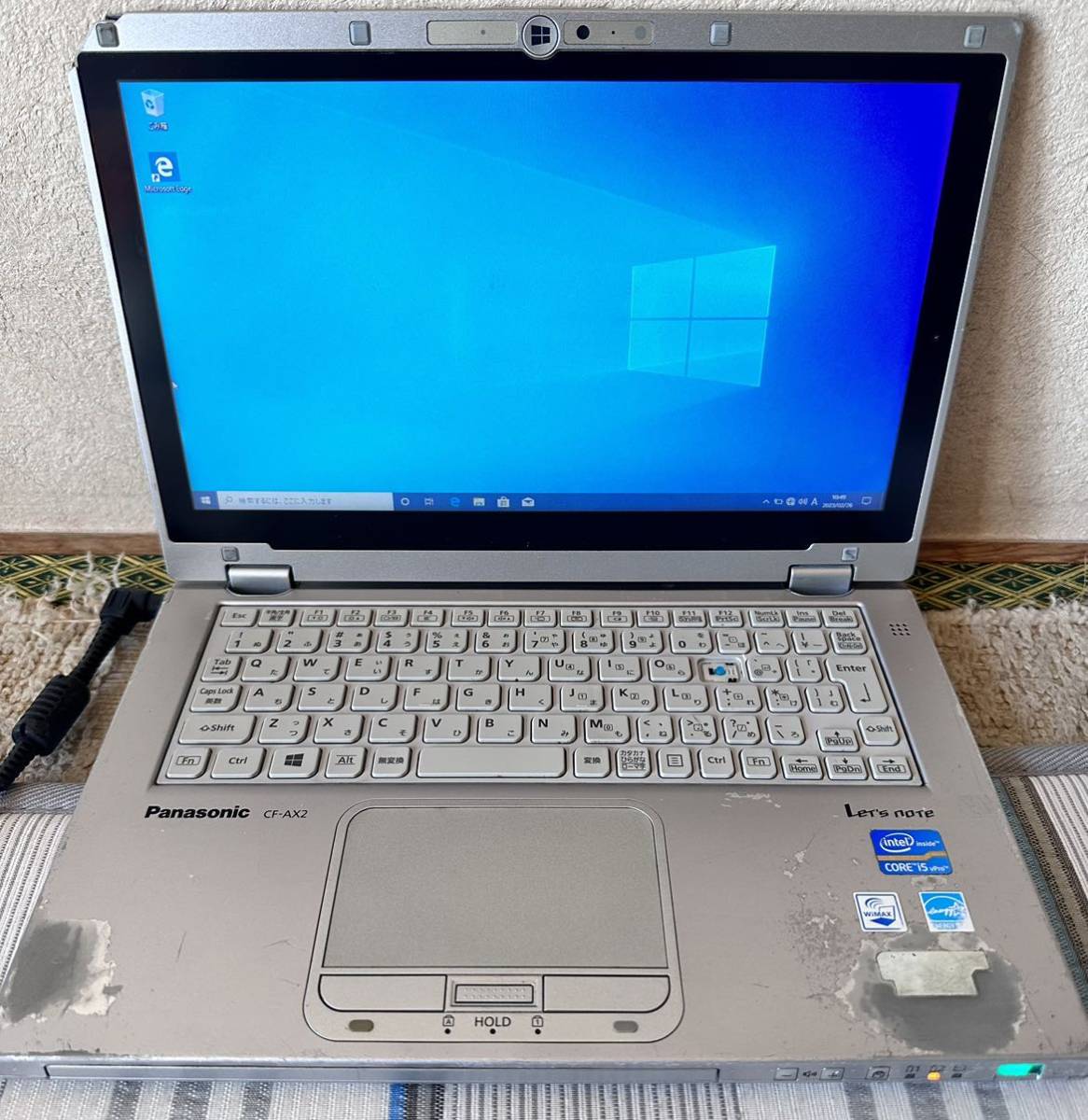 [ジャンク品] Panasonic レッツノート CF-AX2L4CCS Core i5-3427U Core i5-3427U メモリ4GB ストレージ128GB office付き 動作良好　傷多数