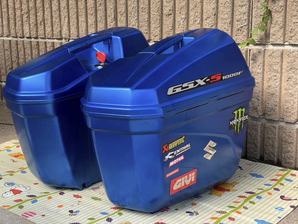 GIVI.E22N,サイドケースSET 左右 スズキ　GSXS 1000F トリトンブルーメタリック自家塗装_2