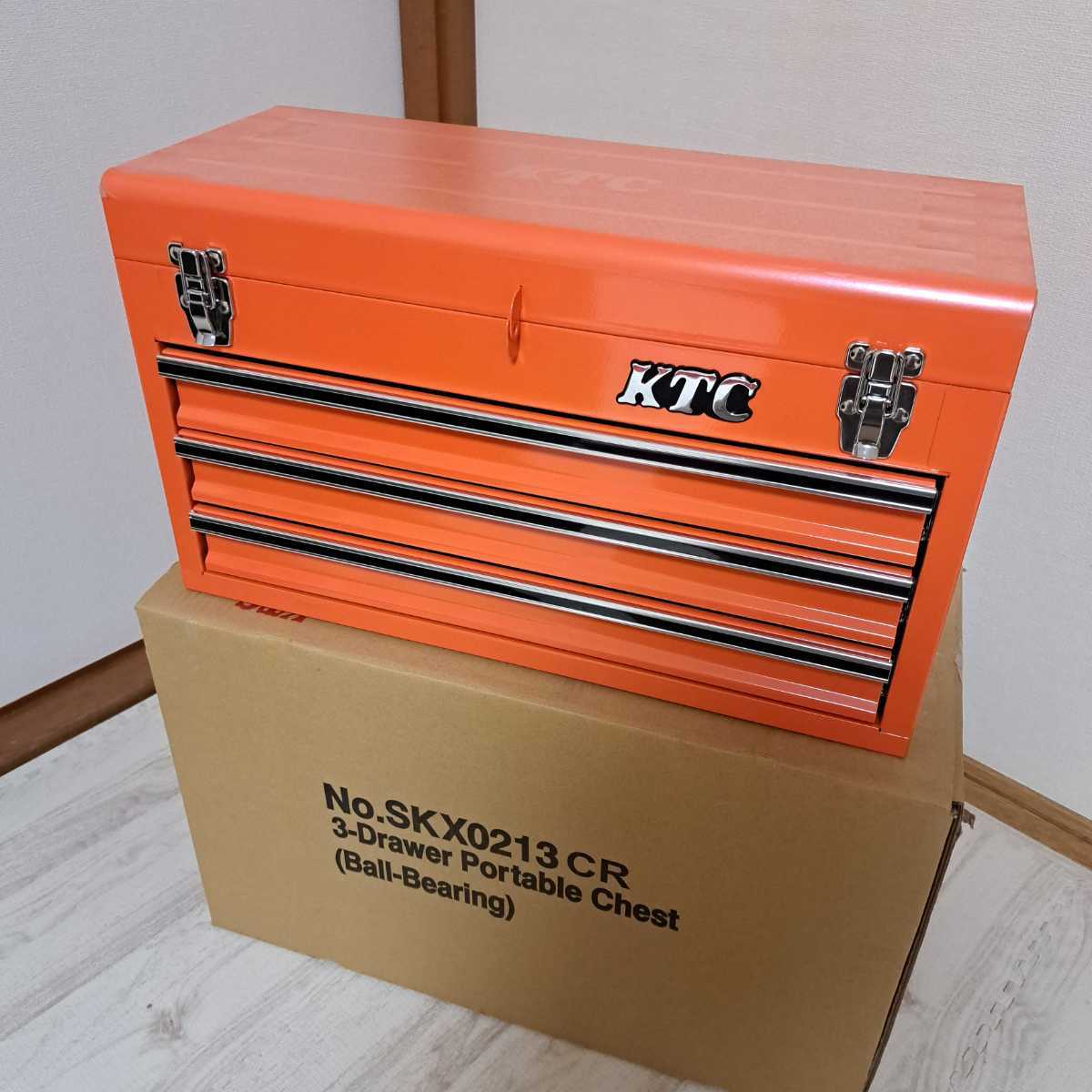 KTC オレンジ ツールチェスト SKX0213CR 京都機械工具 工具箱 | 3段 