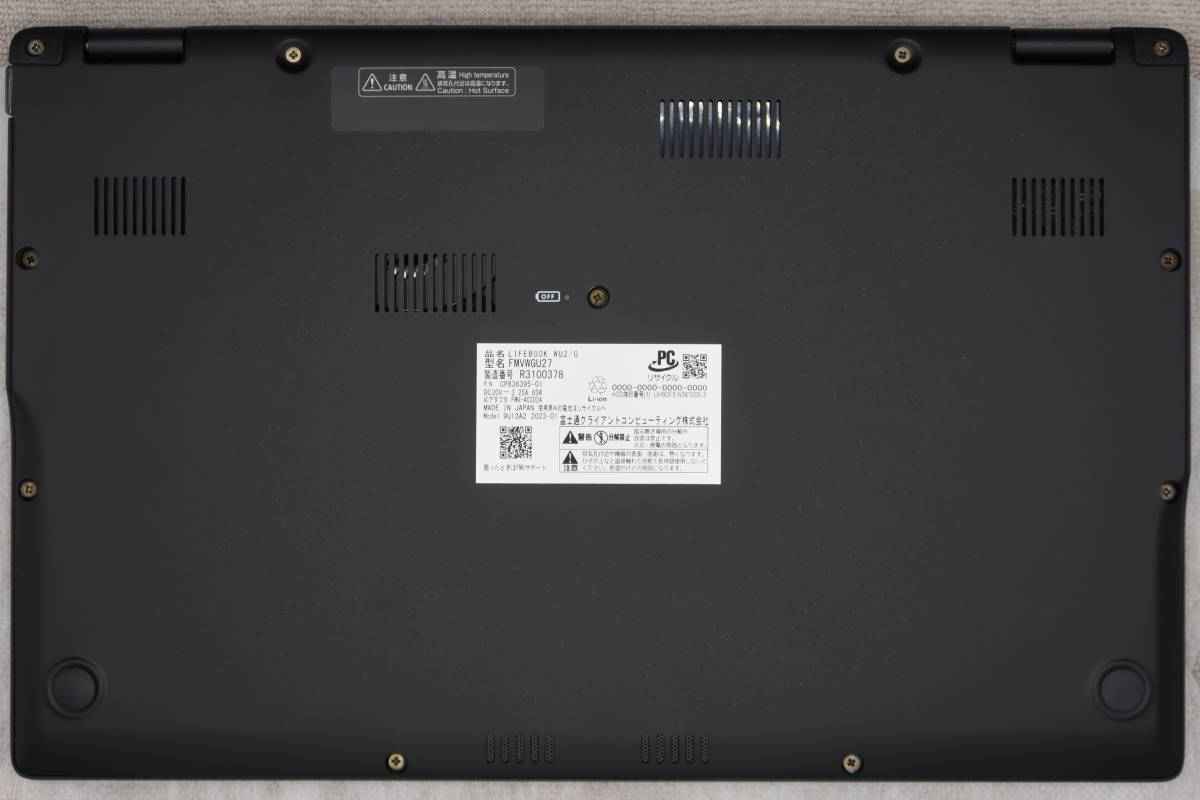 富士通ノートPC LIFEBOOK WU2/G2 12世代Corei5 16GB ☆富士通 WU2/G FMVWGU27(B) Core i7-1165G7 メモリ16GB SSD1TB フルHD
