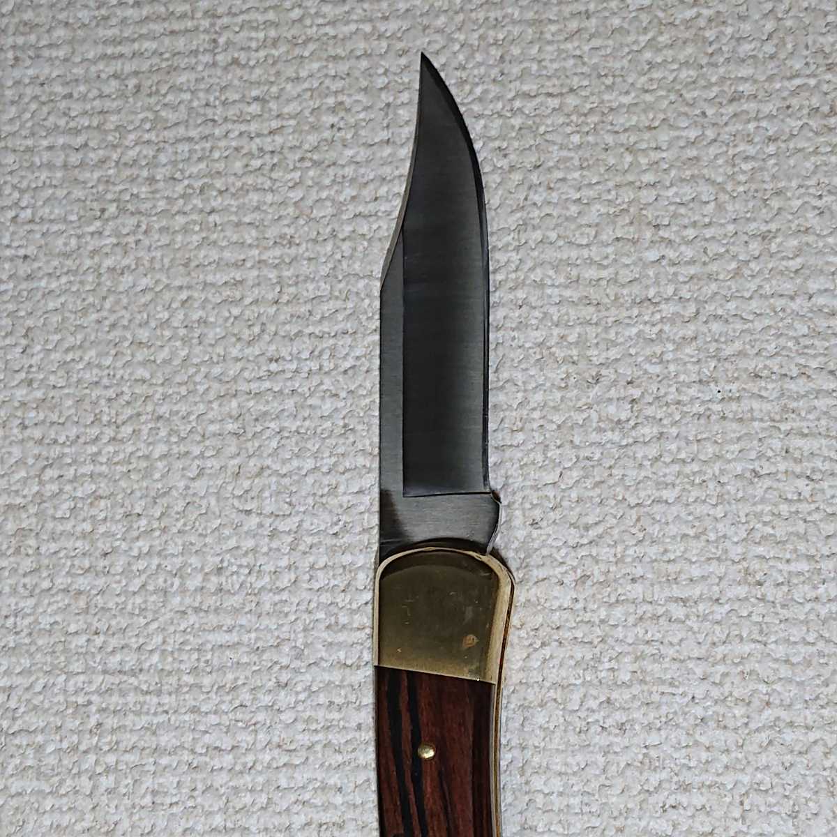 超 BUCK社 1999年モデル フォールディングハンター BUCK USA 110 黒檀 