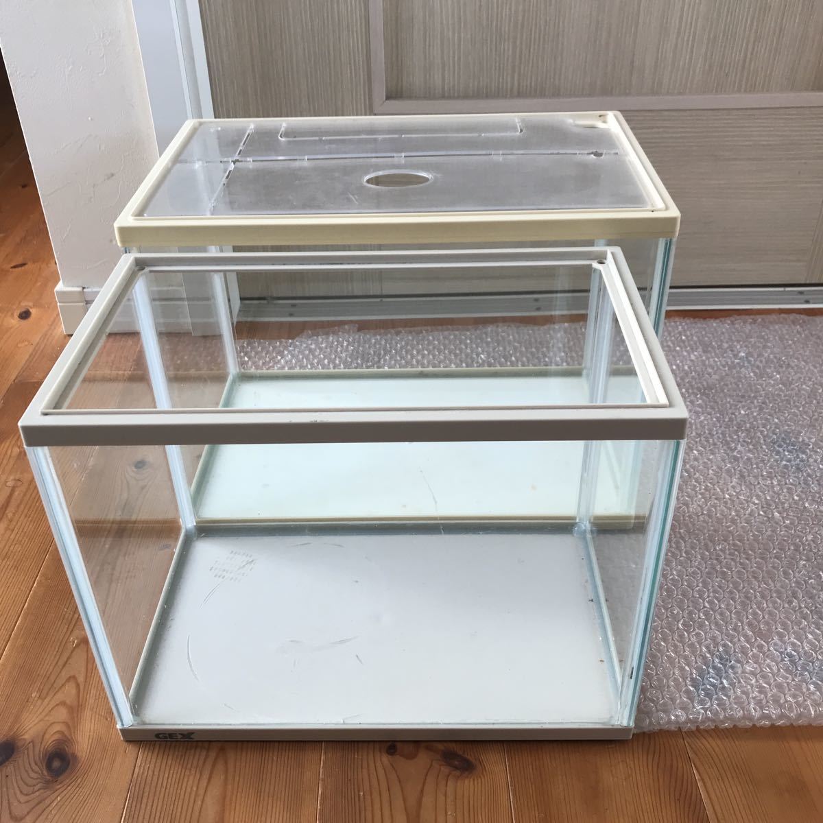 全国送料無料！【まとめて2つ】中古水槽　35.5／31.5センチ　0303-2