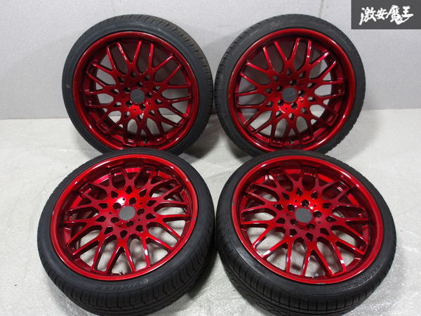 広島発 ○TSW 19インチ 8J +35 PCD100 5H 5穴 ホイール 赤メタリック系 