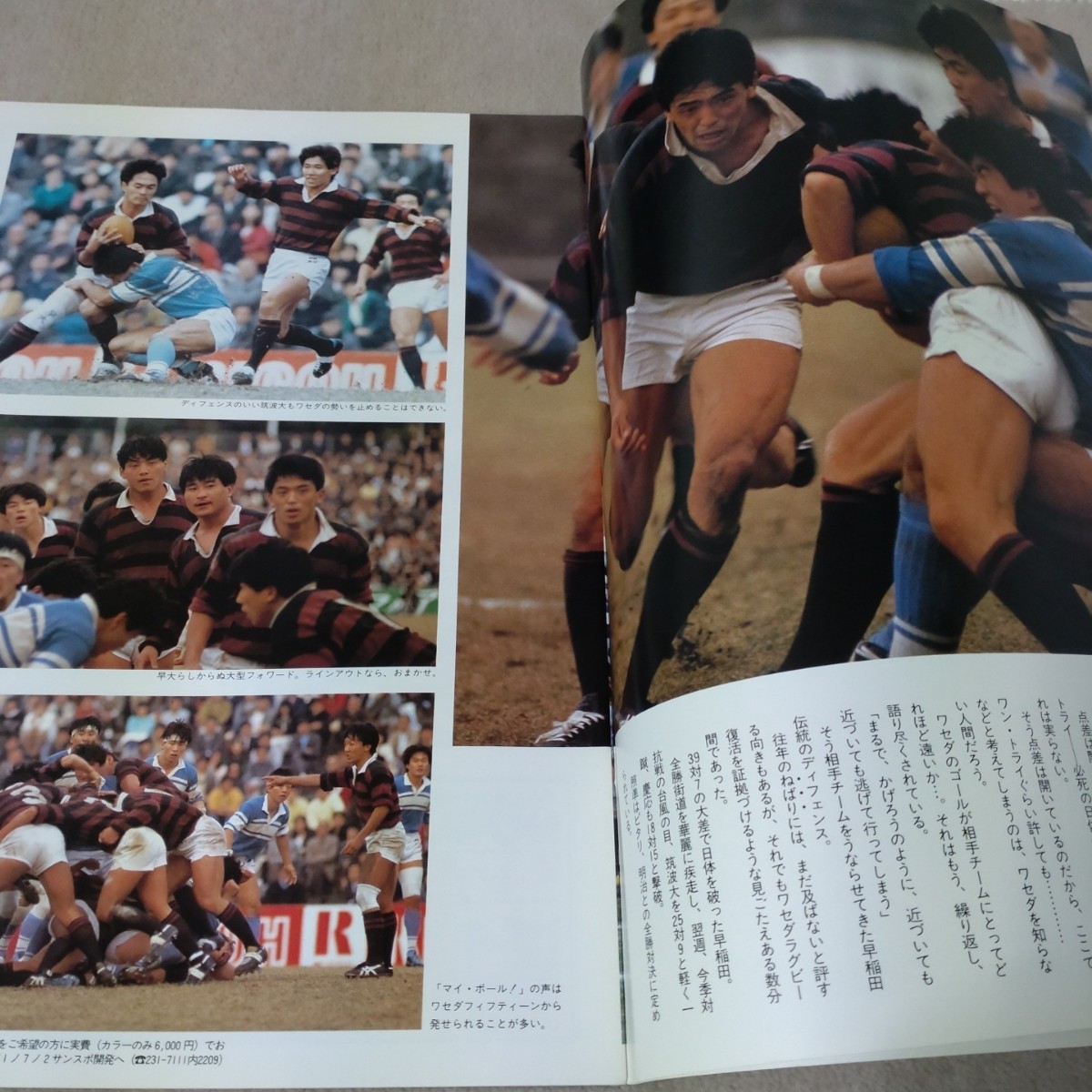 関東大学ラグビー対抗戦 '86観戦ガイド 早稲田編＆明治編 1986年