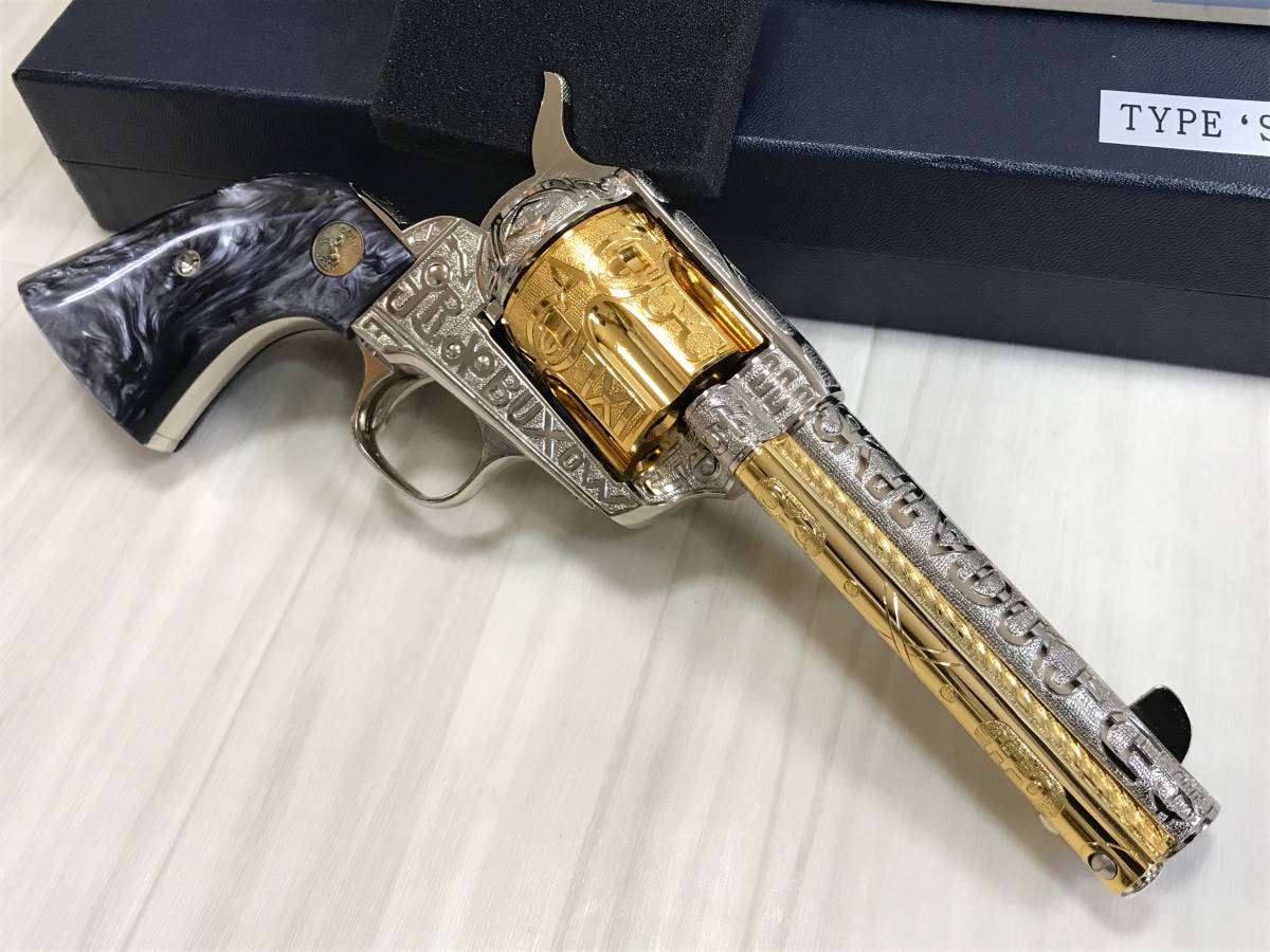 タナカワークス　六研　エングレーブSAA ガスガン タナカ COLT SAA エングレーブ キャトルブランド ガスガン /六研 井浦