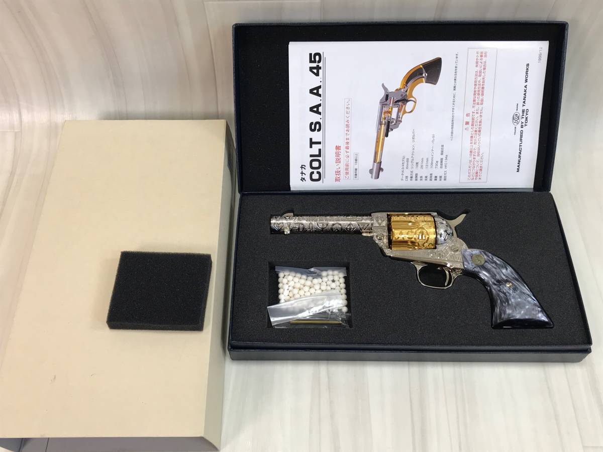 タナカ COLT SAA エングレーブ キャトルブランド ガスガン /六研 井浦