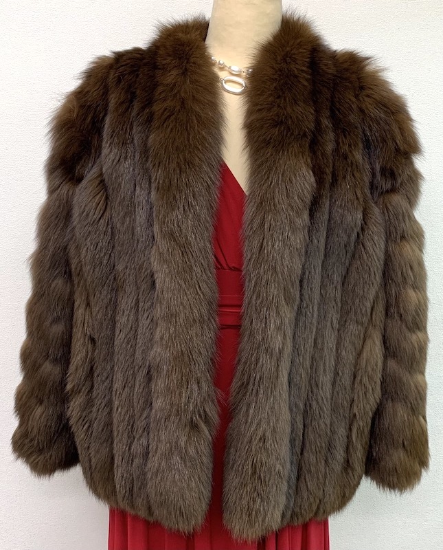 ROYALFUR FOX 毛皮コート 染カラーフォックス 本物毛皮 realfur リアル