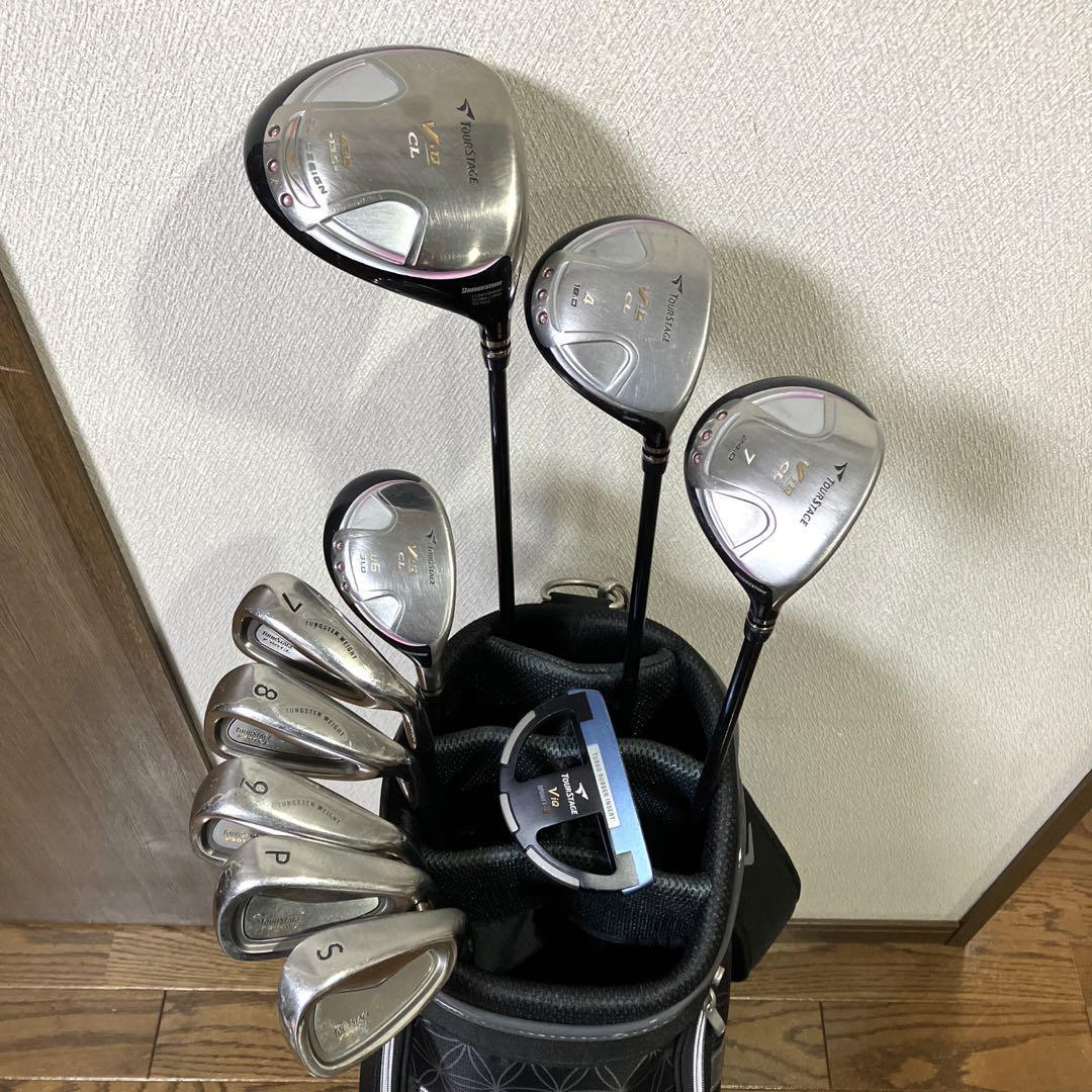 ◆良品◆ALLブリヂストン　ツアーステージViQ CL　レディースゴルフクラブ　豪華10本セット