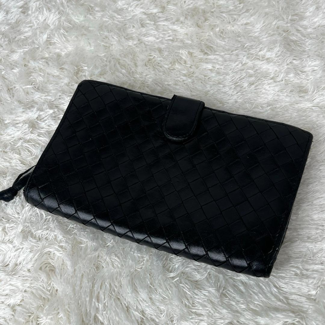 BOTTEGA VENETA ボッテガヴェネタ イントレチャート 折り財布 ブラック ウォレット