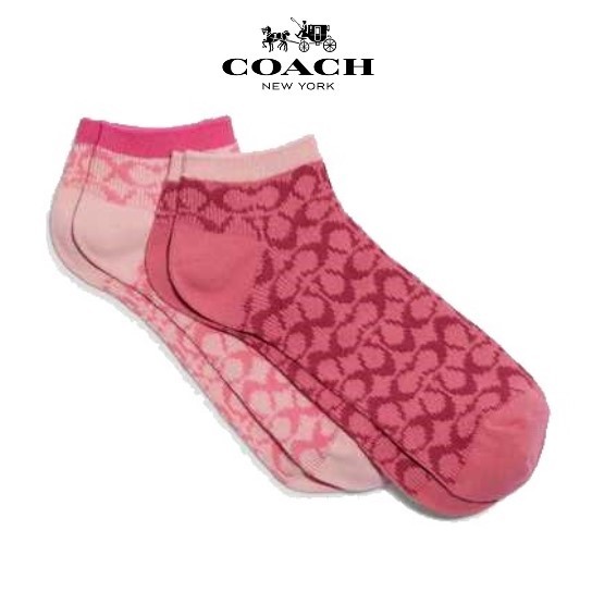 ◆値下げしました!!◆新品/正規品◆【COACH★CH395-WM3】コーチソックス2足セット『シグネチャーアンクルレングスソックス』定価11，000円