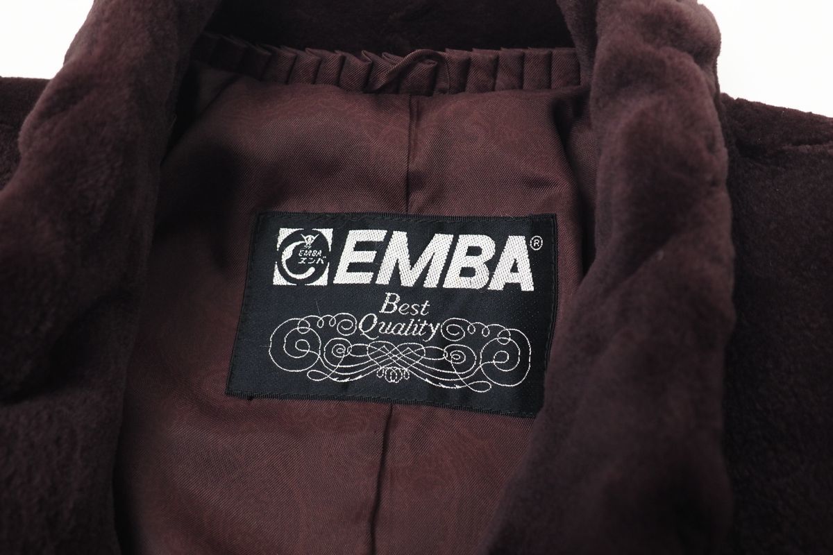 9.8千円からお値下げ◎EMBA エンバ シェアードミンク ファーコート エンバ EMBA 毛皮コート シェアードミンクファー 長袖 ロング 総裏地