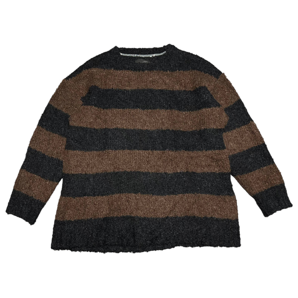 Z）美品 ナンバーナイン ボーダーニット ブラック/ブラウン size: 3 /カート 03 ブルゾンジャケットコートシャツニットパンツデニム