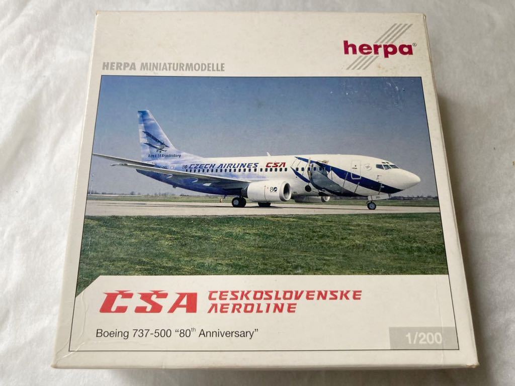 ★★ herpa　 1/200 　CSA 【CESKOSLOVENSKE AEROLINE】 Beoing ７３７-５００ 80th Anniversary 　★★ 