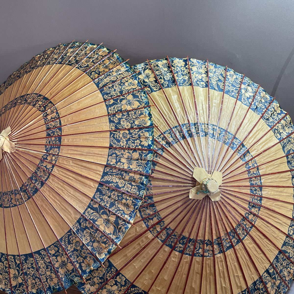 番傘】傘 直径100cm長さ68cm 昭和レトロ 骨董品 和装小物 古美術 日本  