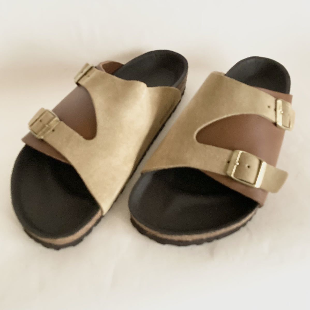 ★ビルケンシュトック チューリッヒ ブラウン 41 26.5 レザー スエード コンビ サンダル BIRKENSTOCK Zurich MADE IN GERMANY ドイツ製