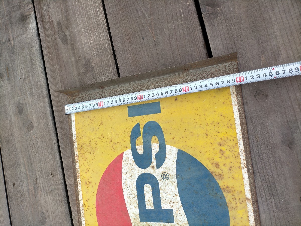 昭和レトロ ホーロー看板 PEPSI ペプシコーラ 看板ノベルティ両面看板