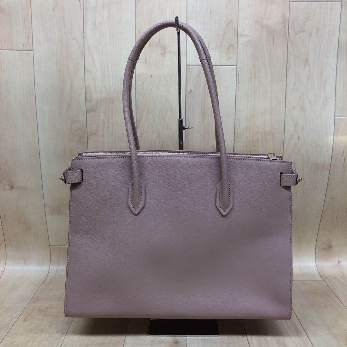 1400 FURLA フルラ ショルダーバック トートバッグ レザーバック ピンク レディース