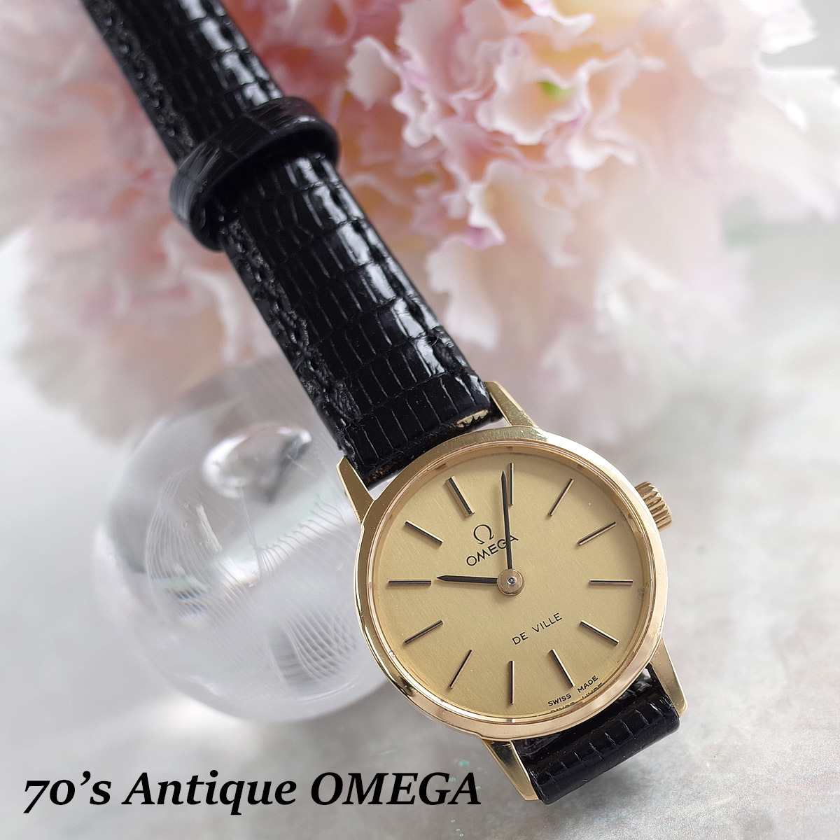 100%新品，大人気 オメガ デビル 70's アンティークウォッチ K18 750YG ゴールド ゴールド 純正尾錠 革ベルト レディース 手巻 腕時計 OMEGA OH済1年保証(デビル)｜売買されたオークション情報、yahooの商品情報を デビル