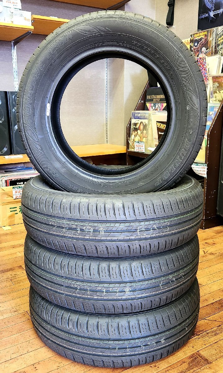 イボ付き ライン残り 新車外し品 2021年製 195/65R16 DUNLOP ENASAVE EC300+ バリ山4本SET ダンロップ エナセーブ 夏タイヤ サマータイヤ