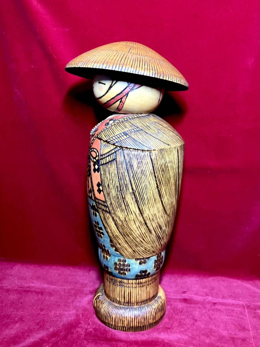 創作こけし 内閣総理大臣賞 小林伊之介 40.5cm 2.3kg 特大 こけし 簑 