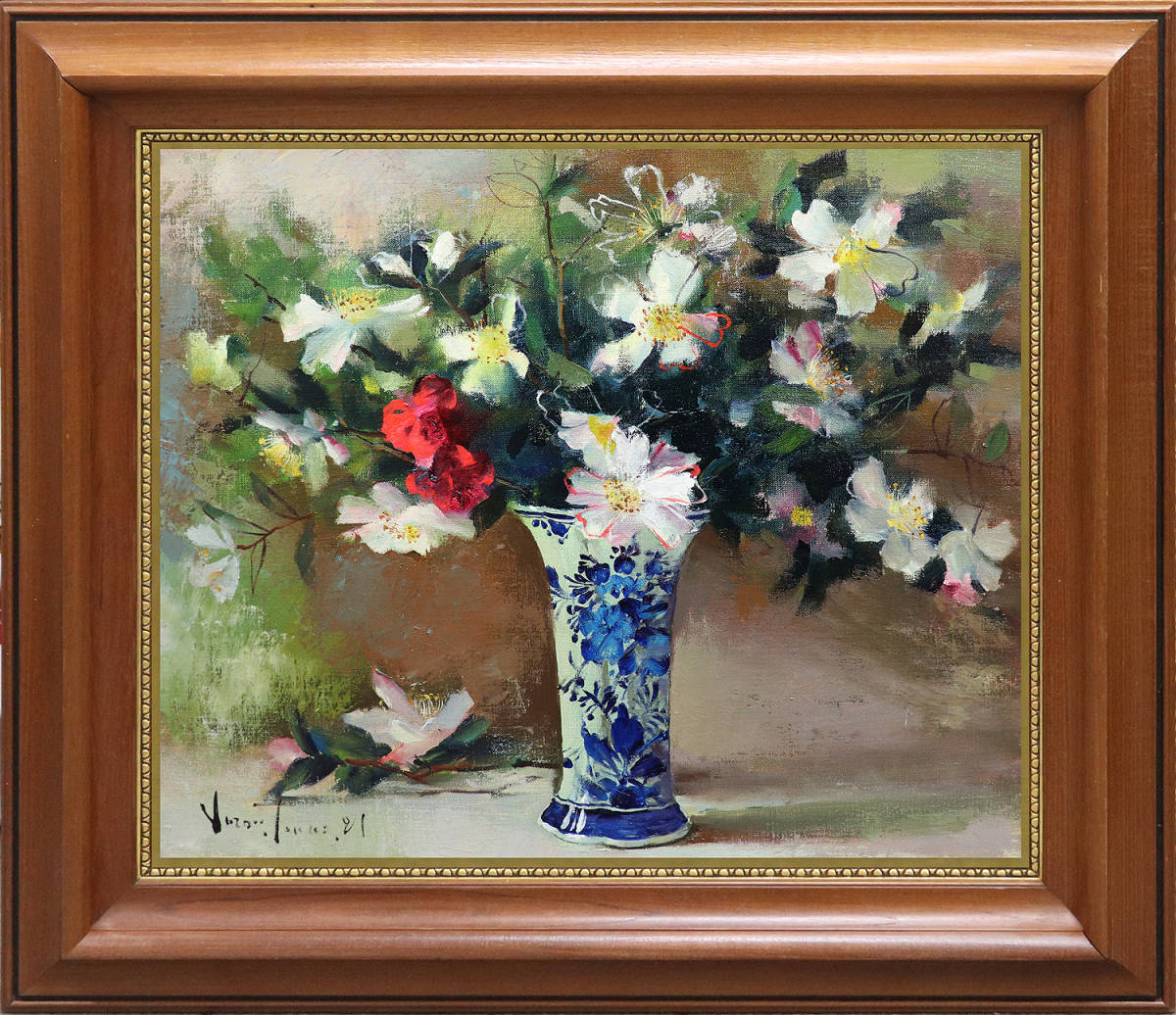 油絵 花 肉筆 8号