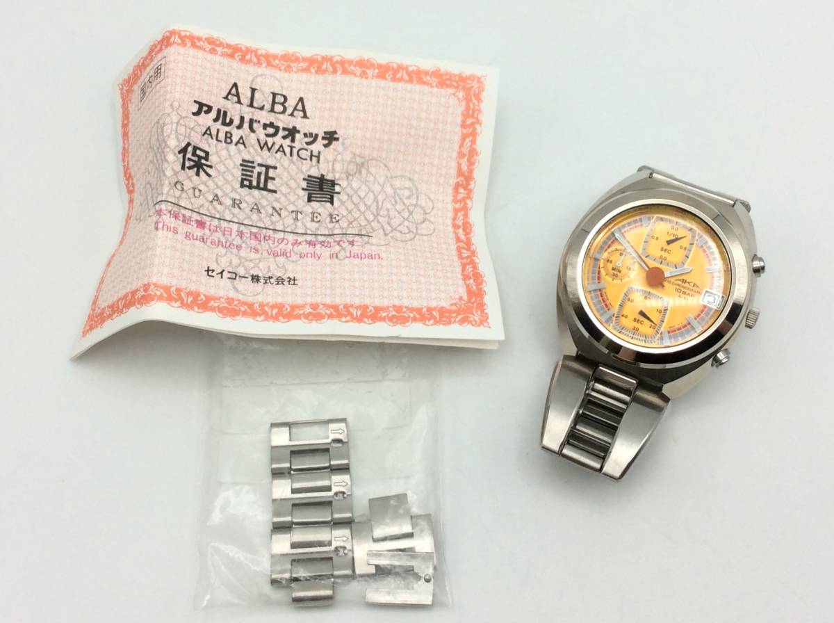 S56○【QZ/不動】SEIKO アルバ セイコー AKA アカ クロノグラフ V657 