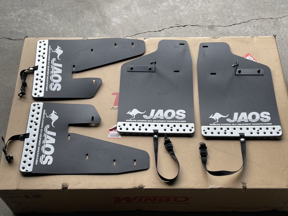 デリカD5 JAOS マッドフラップ ジャオス マッドガード 泥除け 黒　ブラック
