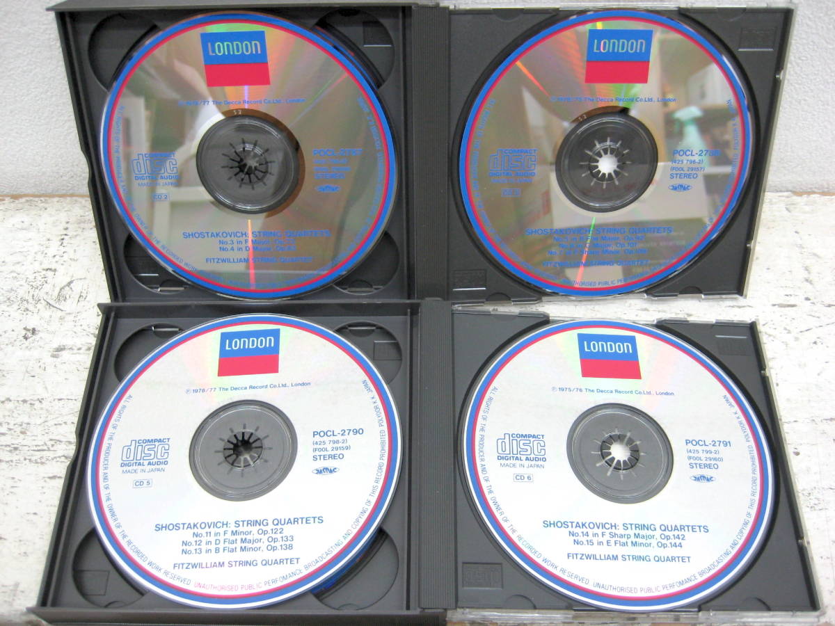 帯付 6CD BOX ショスタコーヴィチ :弦楽四重奏曲 全集 フィッツ