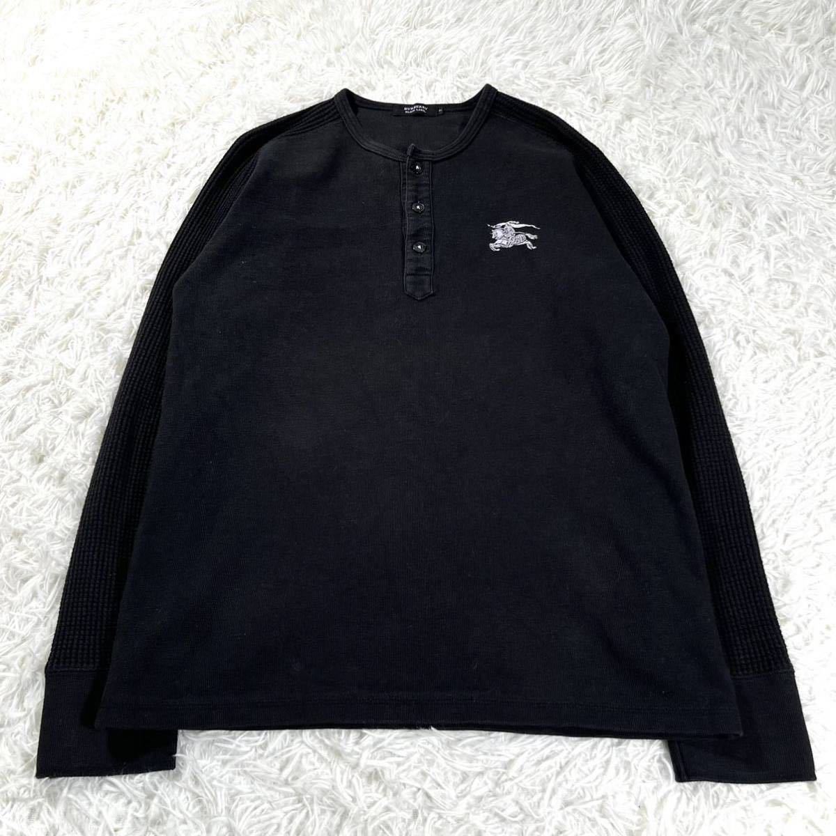 BURBERRY ブラック 長袖Tシャツ M バーバリーブラックレーベル
