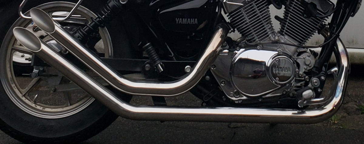 ビラーゴ250 マフラー　xv250　3DM xv125 　スラッシュカット