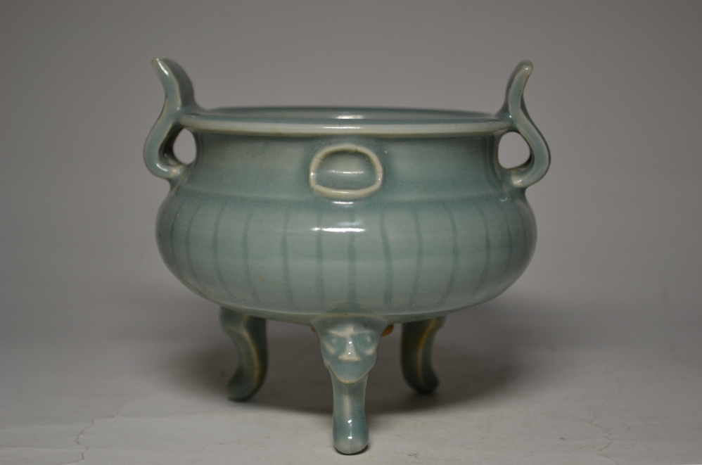 【R7-E04】青磁香炉　骨董品　中国美術　古美術 中国美術 香炉 青磁 香道具 茶道具 中国古玩 置物