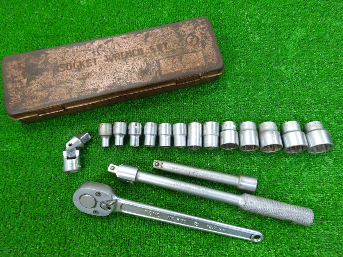 O【TONE】工具 トネ ソケットレンチセット 1770M 欠品・補充アリ SOCKET WRENTI SET 中古品