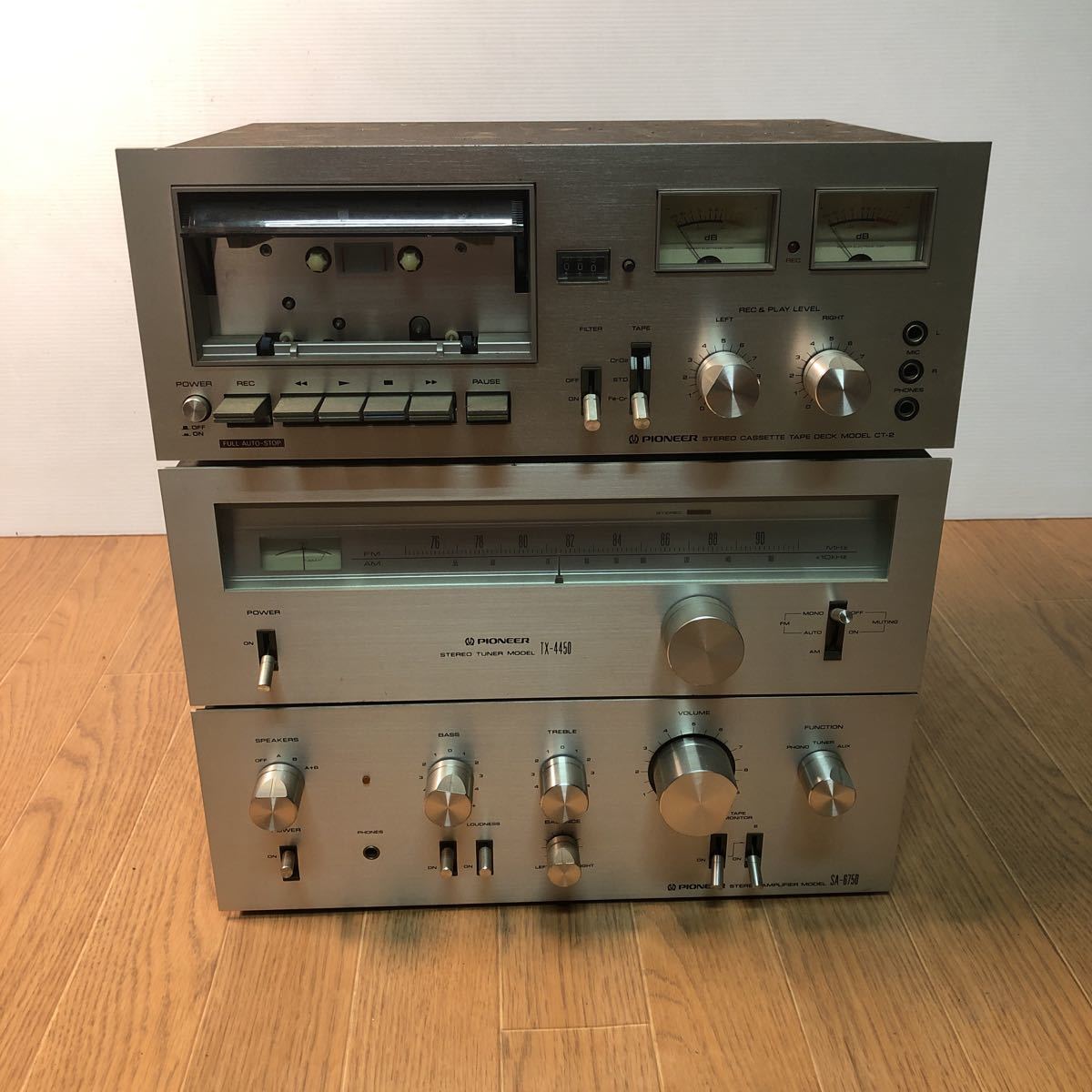 PIONEER プリメインアンプ SA-6750 動作品 パイオニア パイオニア プリメインアンプSA-6750 チューナー TX-4450 カセット