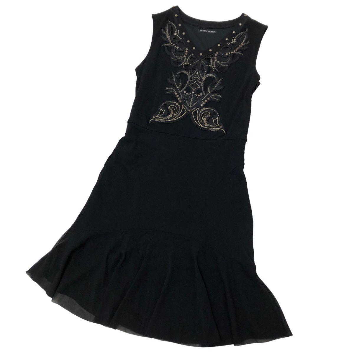 K159-③ VIVIENNE TAM ヴィヴィアンタム パワーネット ノースリーブ