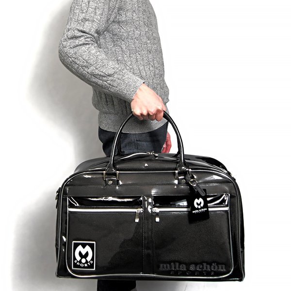 新品 ミラショーン SPORTS シューズ収納付き 2WAY エナメル ボストン 