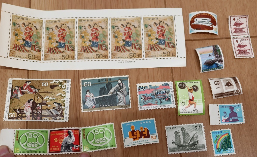 T9】 切手　総額 23，750円 まとめ 札幌オリンピック　天皇陛下御在位50周年　シート　バラ　大量 記念切手 1972年 札幌オリンピック冬季大会記念・第19回国民体育大会記念・第