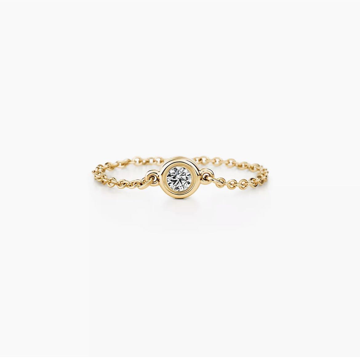 Tiffany & Co. エルサ・ペレッティ ダイヤモンド バイザヤード リング ティファニー イエローゴールド