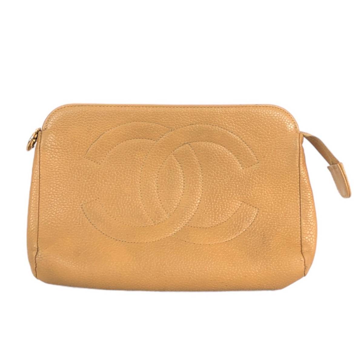 CHANEL シャネル CHANEL シャネル キャビアスキン ポーチ 大 CHANEL シャネル CHANEL シャネル キャビアスキン ポーチ 大