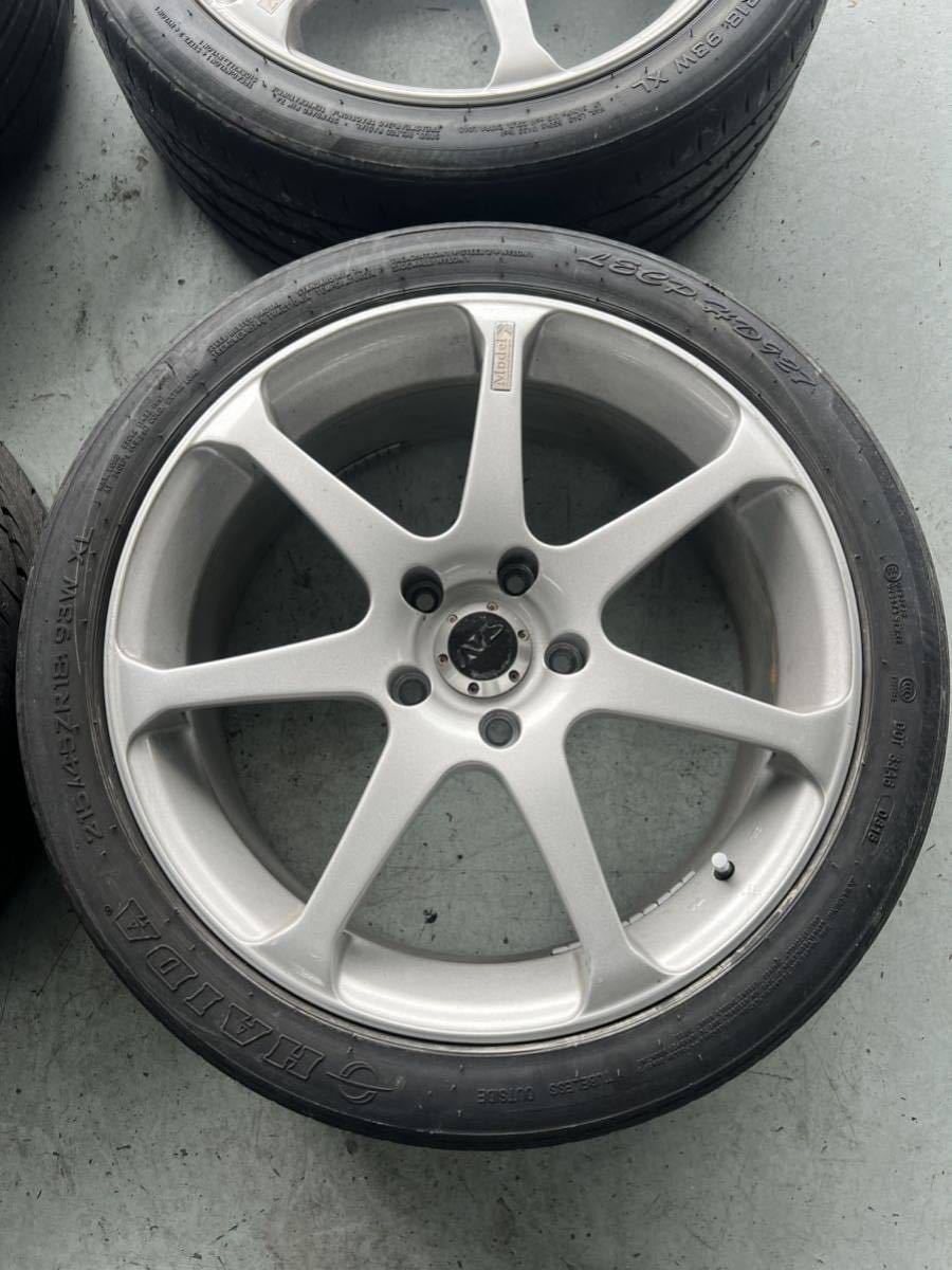 YOKOHAMA AVS MODELT7 18インチ9J +45 タイヤ付き4本 軽量 ヨコハマ