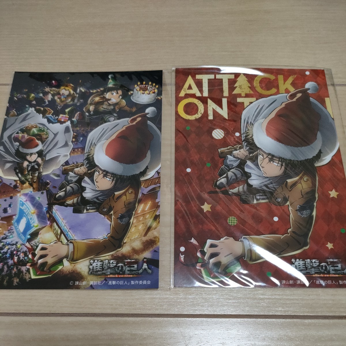 進撃の巨人 リヴァイ兵長 エレン ポストカード