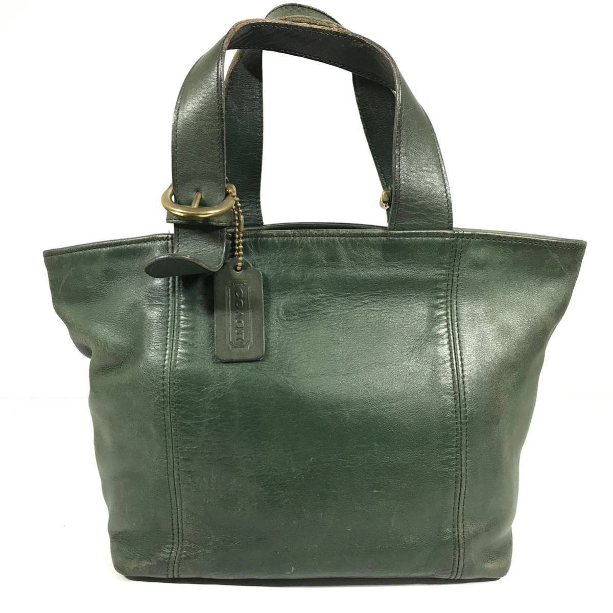 コーチ】本物 COACH ハンドバッグ 4133 オールドコーチ 緑色系