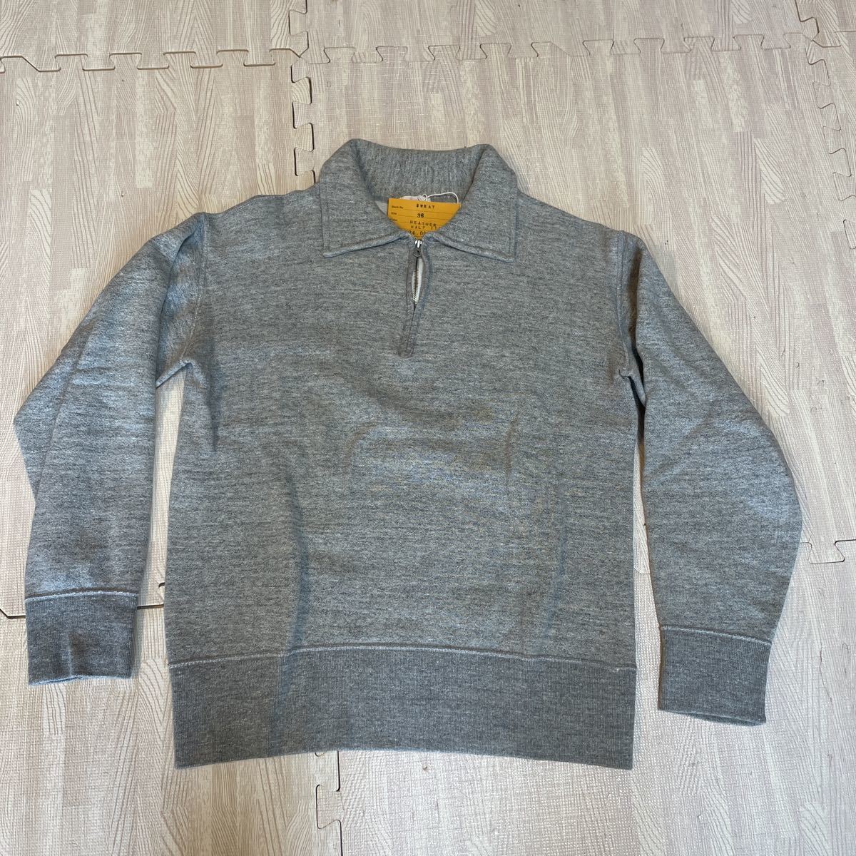 timeworn clothing atlast butcher product HALF ZIP SWEAT oatmeal 36 ハーフジップ　スウェット ブッチャープロダクト