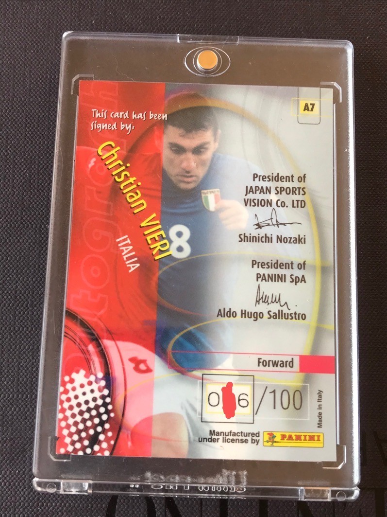 2002 PANINI FIFA WORLD CUP ITALIA 直筆サイン限定100枚 Christian