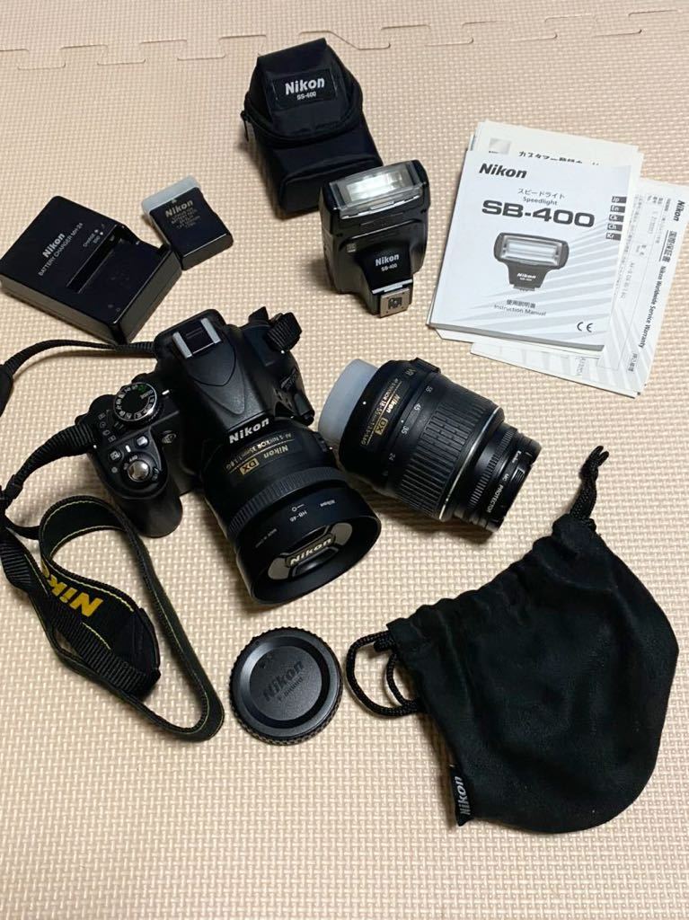 Nikon D3100 レンズ2本セット ニコン デジタル一眼レフカメラD3100 レンズ2本他 Nikon D3100