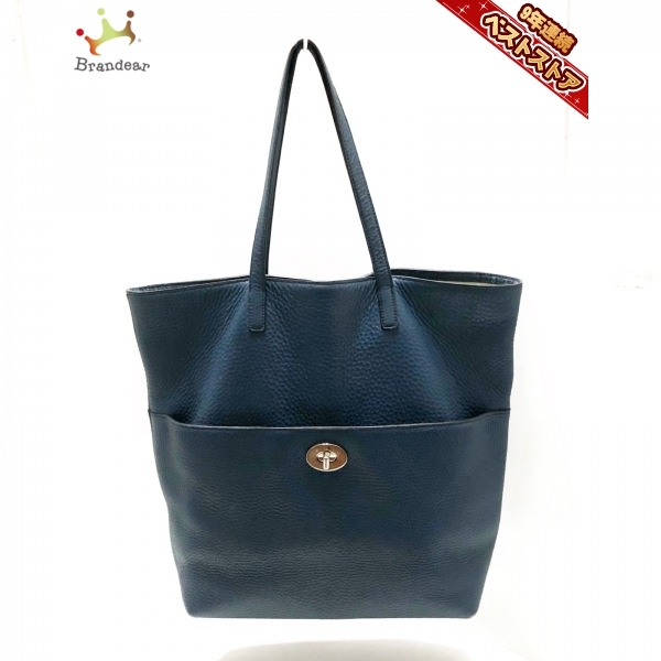 コーチ COACH トートバッグ 26477 - レザー ネイビー バッグ 中古2412